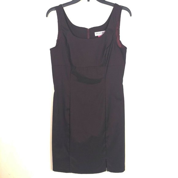 Alyn Paige Burgundy Iridescent Stretch Sheath Mini Dress Size 10 Sleeveless - Picture 10 of 10